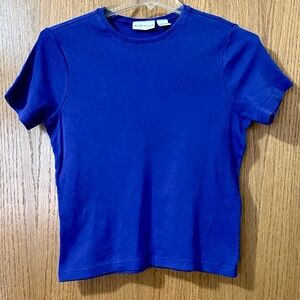 Women’s Vintage Large Atlantique Cobalt Blue Short Sleeve Knit Tee